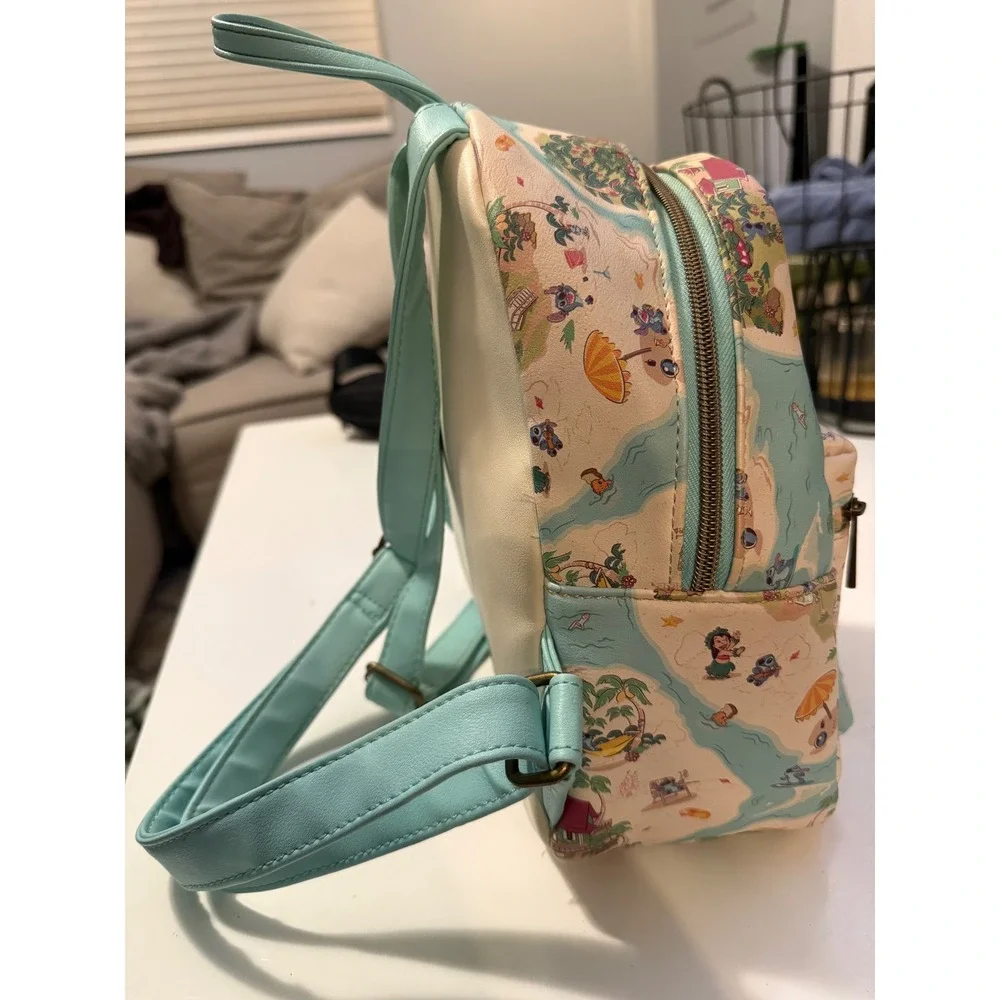 Very Rare Disney Loungefly Lilo & Stitch Tropical Island‎ Mini Backpack